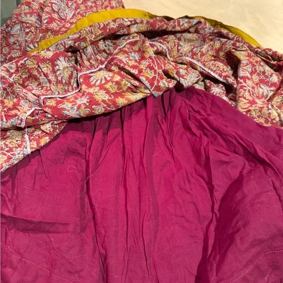 Bohemian Floral Red Skirt - Picture 6 of 7